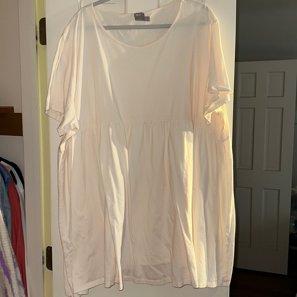 Cream tshirt dress